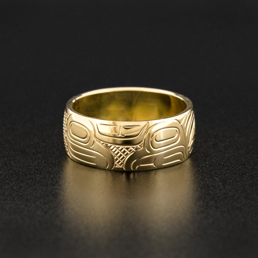 Mother Bear and Cub - 14k Gold Ring