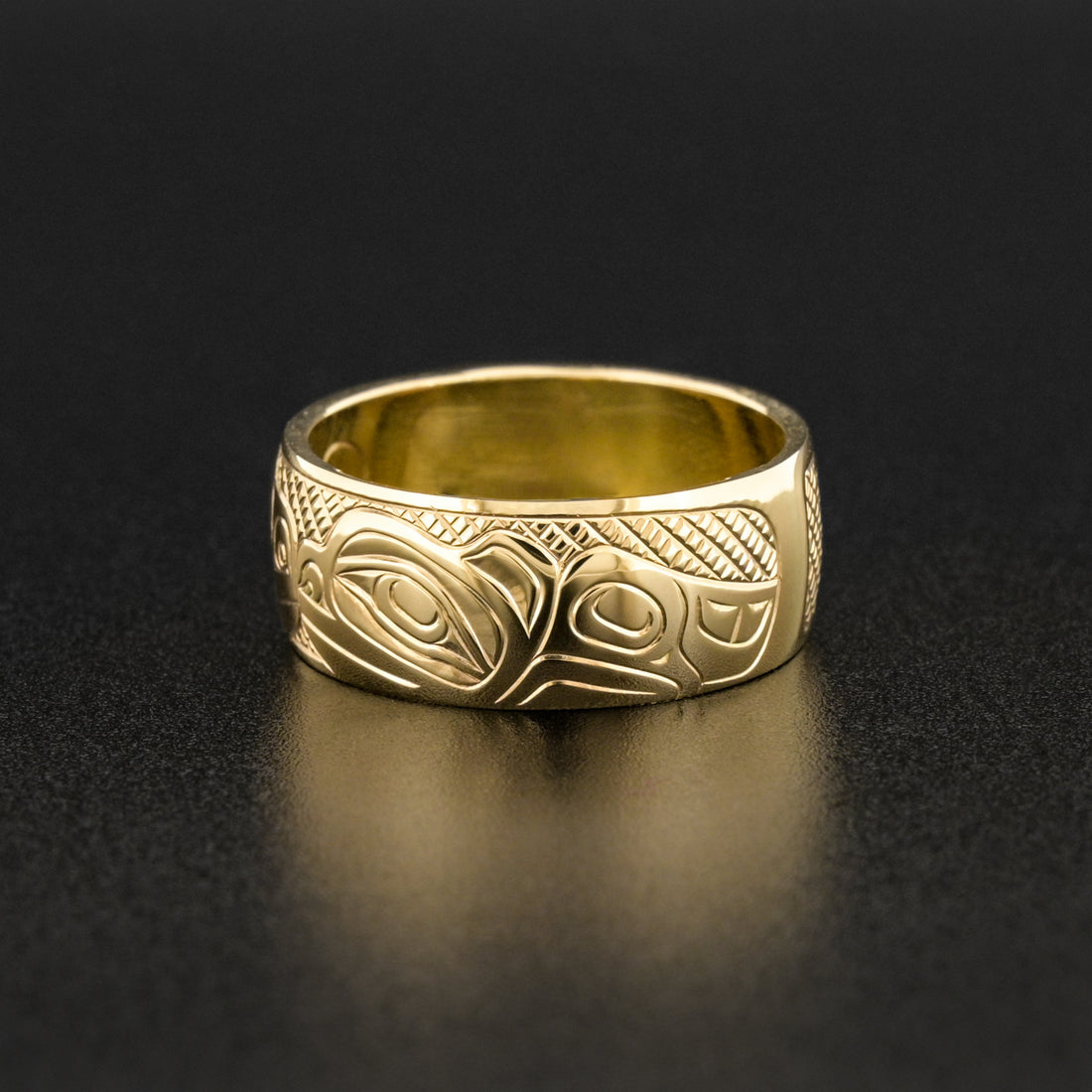 Mother Bear and Cub - 14k Gold Ring