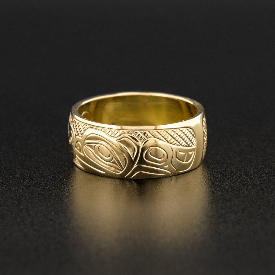 Mother Bear and Cub - 14k Gold Ring
