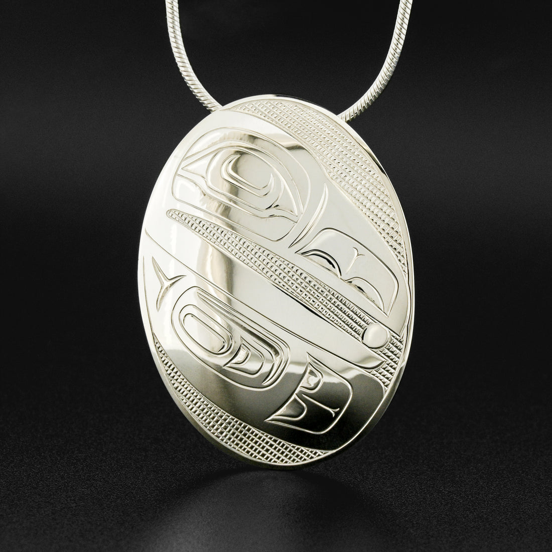 Raven and Light - Silver Pendant