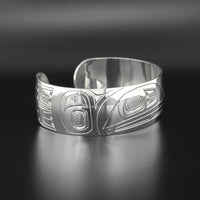 Modern Raven - Silver Bracelet