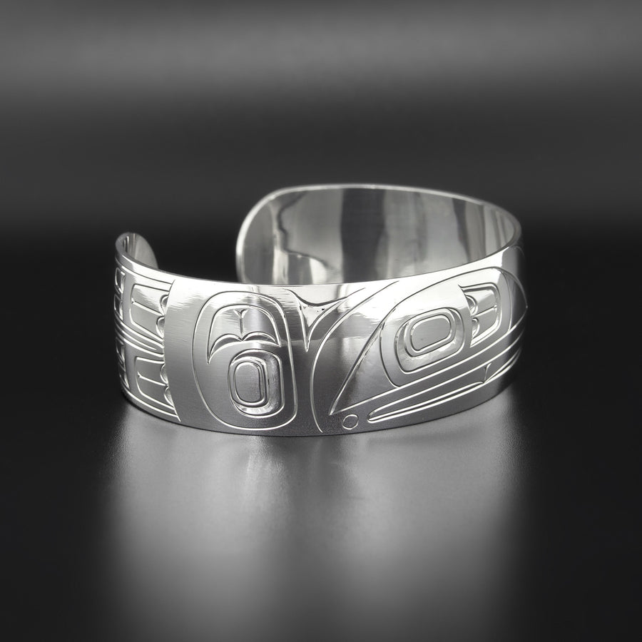 Modern Raven - Silver Bracelet