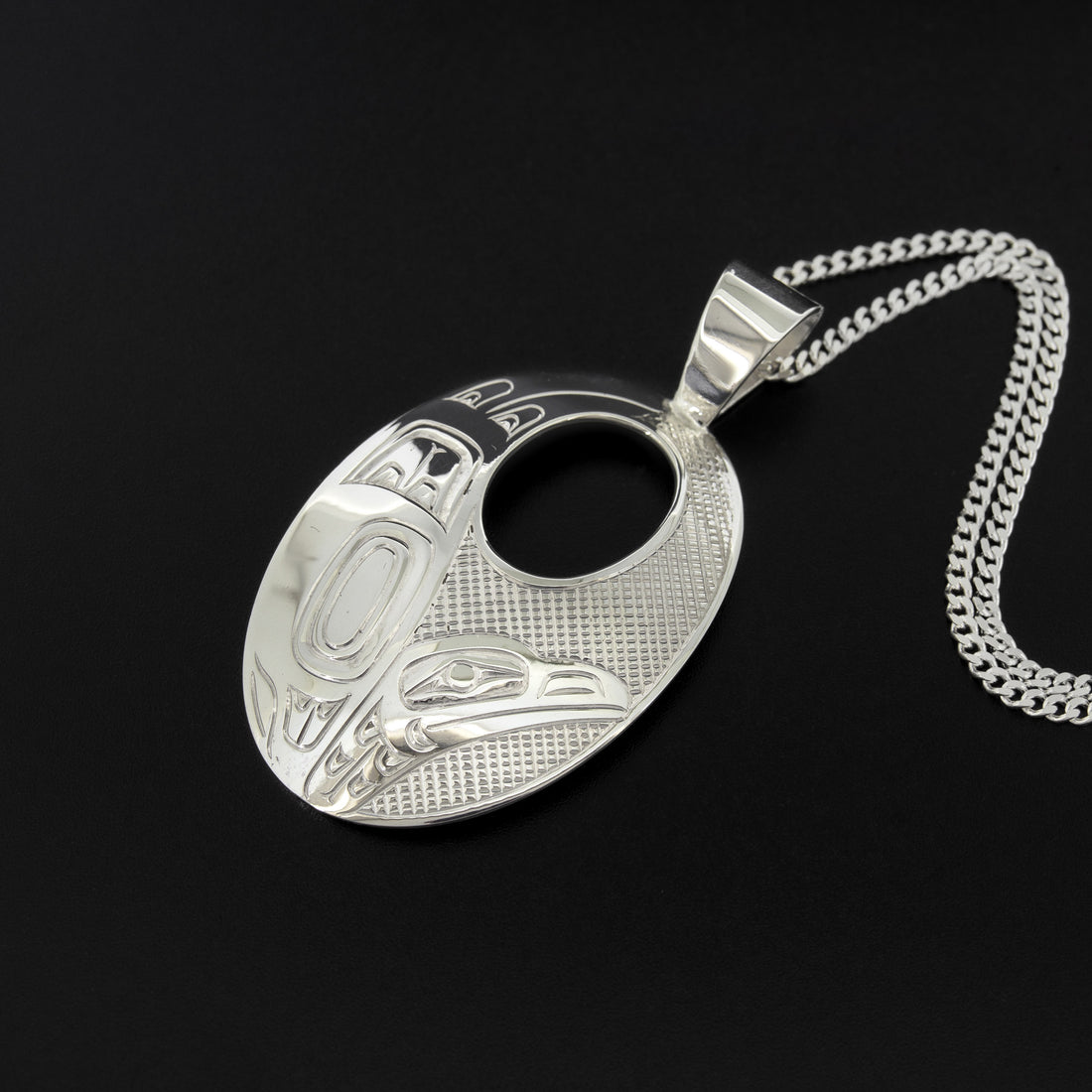 Raven in Flight - Silver Pendant