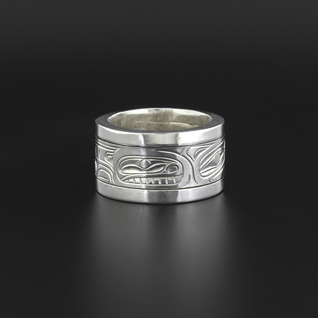 Raven Moon - Silver Spinner Ring