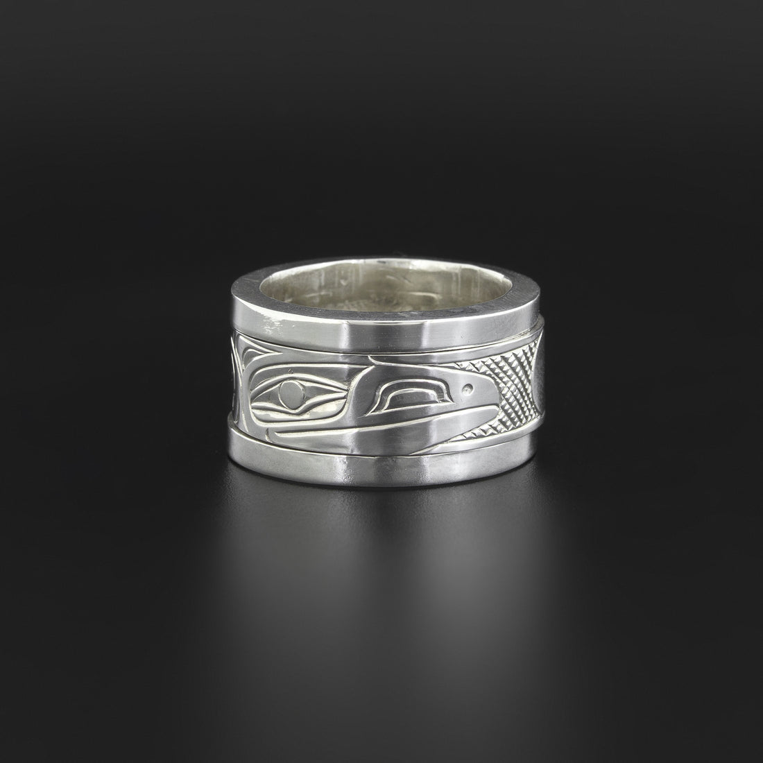 Raven Moon - Silver Spinner Ring