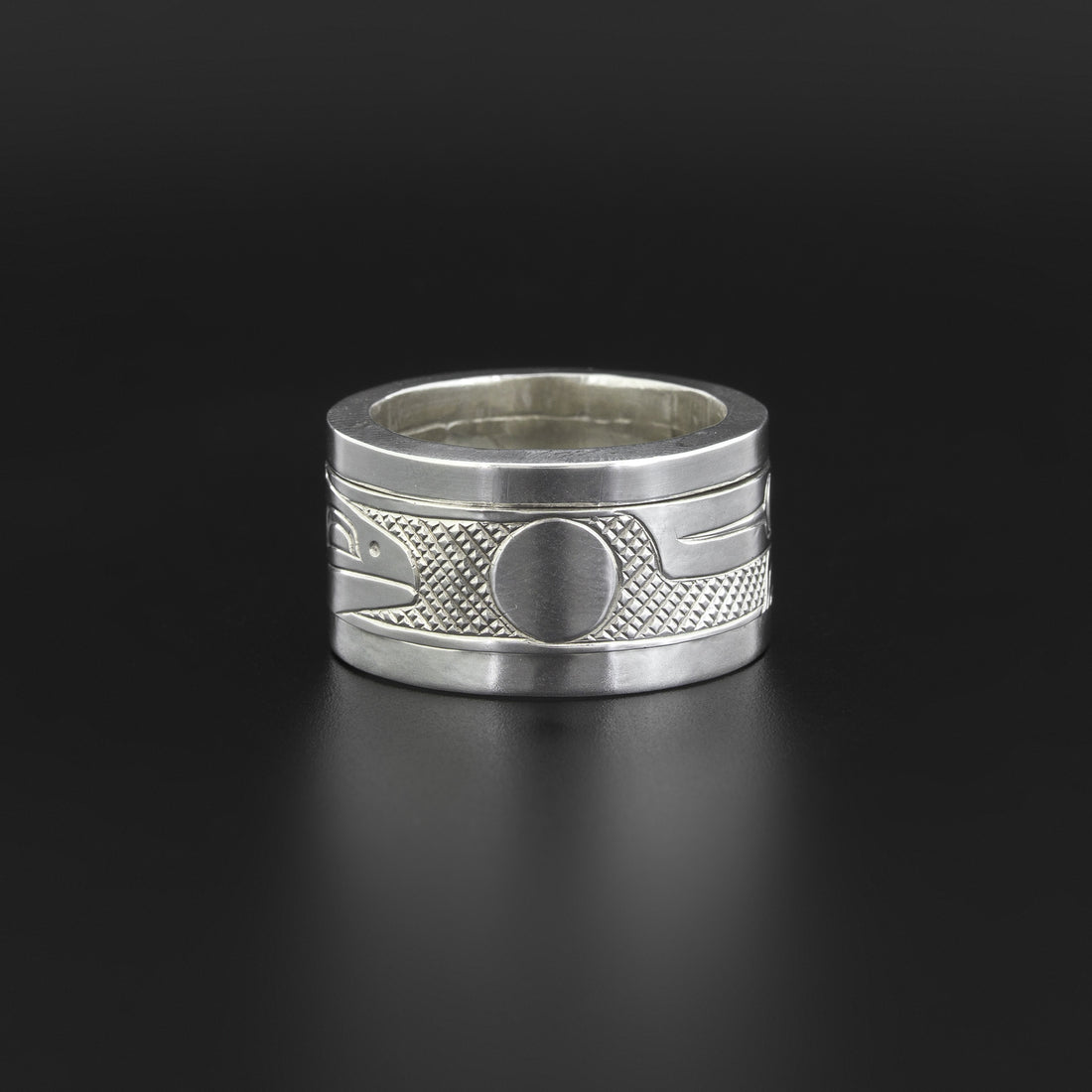 Raven Moon - Silver Spinner Ring