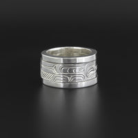 Raven Moon - Silver Spinner Ring