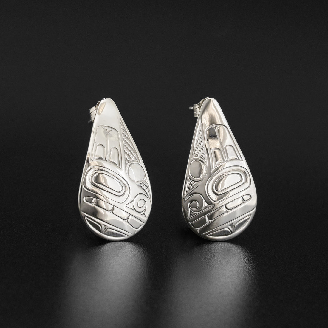 Killerwhale Silver Stud Earrings