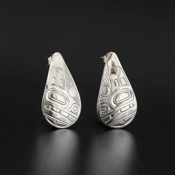 Killerwhale Silver Stud Earrings