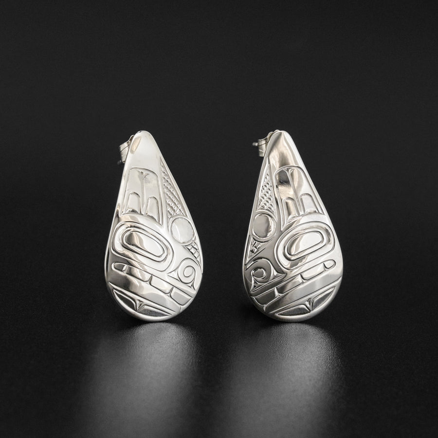 Killerwhale Silver Stud Earrings