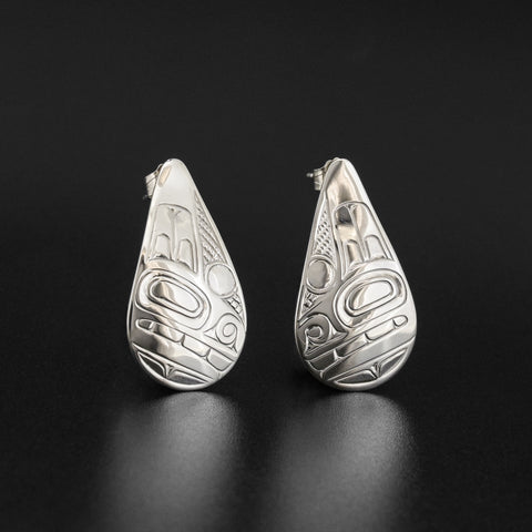 Killerwhale <br>Silver Stud Earrings