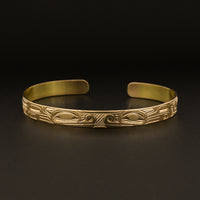 Wolf Family14k Gold Bracelet