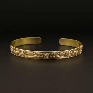 Wolf Family14k Gold Bracelet