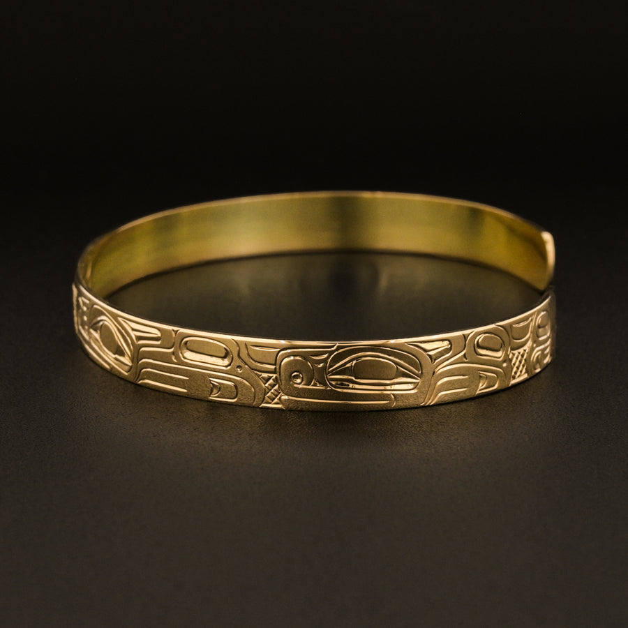 Wolf Family14k Gold Bracelet