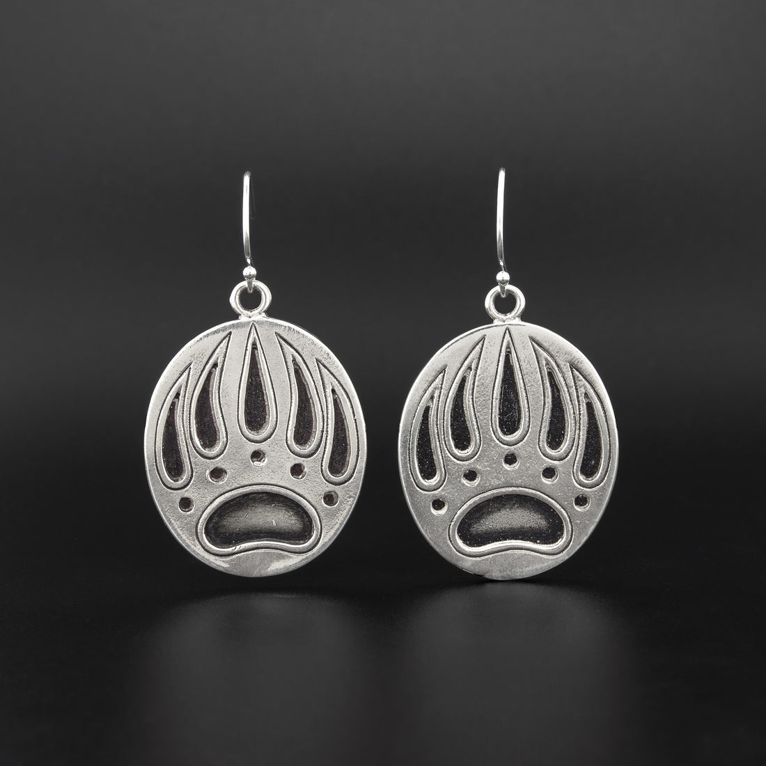 Bear Paw - Silver Earrings