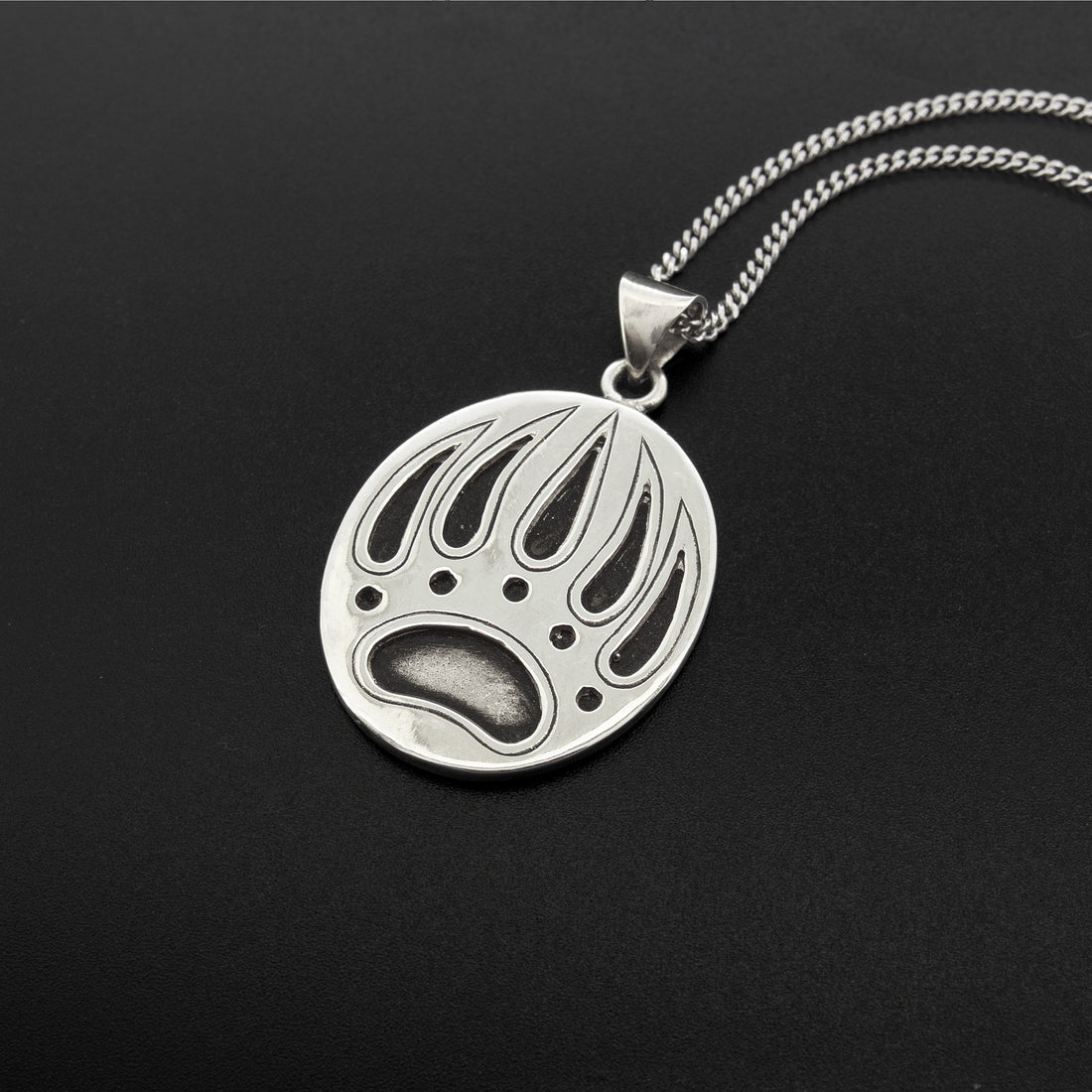 Bear Paw - Silver Necklace