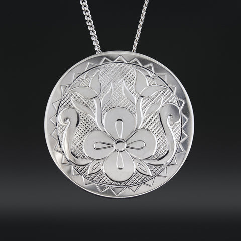 Floral - Silver Pendant