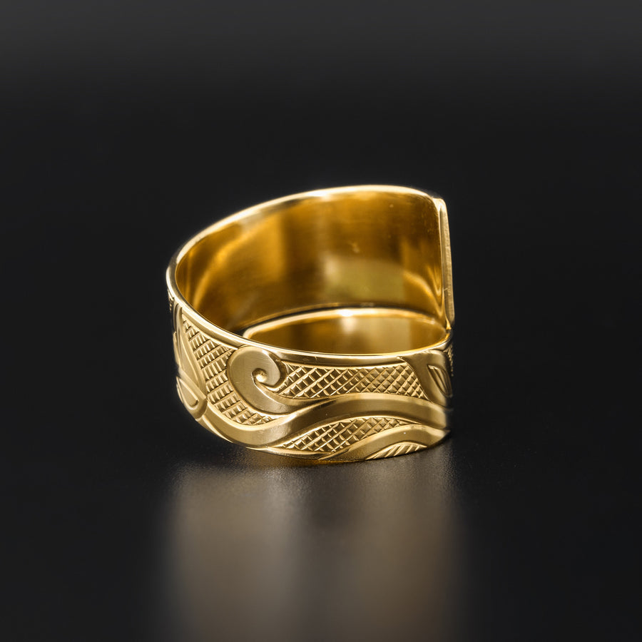 Hummingbird - 14k Gold Wrap Ring