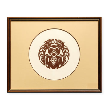 Man and Sea Otters - Framed Limited Edition Print