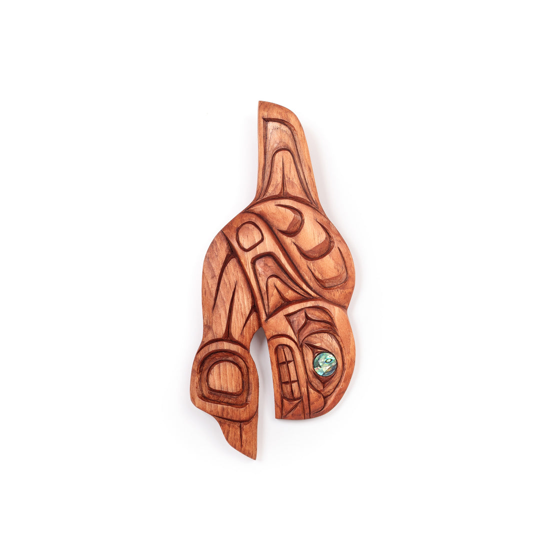 Killerwhale - Pine Carving with Abalone