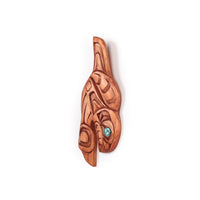 Killerwhale - Pine Carving with Abalone