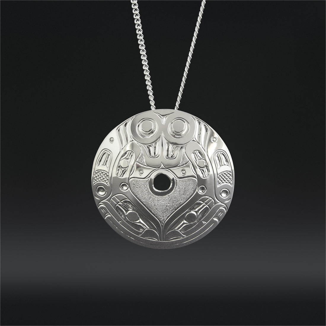 Whale Spindle Whorl - Silver Pendant