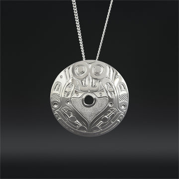 Whale Spindle Whorl - Silver Pendant