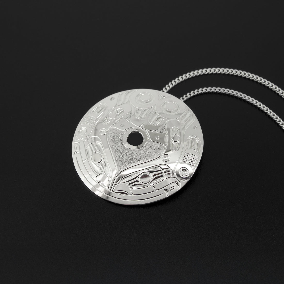 Whale Spindle Whorl - Silver Pendant