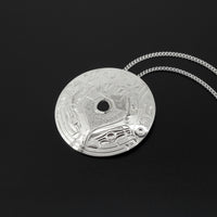 Whale Spindle Whorl - Silver Pendant
