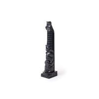 Eagle, Potlatch Hat Rings, Bear, Beaver, and Frog - Argillite Pole