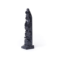Eagle, Raven, Beaver, and Frog - Argillite Model Pole