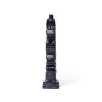 Eagle, Raven, Beaver, and Frog - Argillite Model Pole