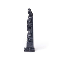 Eagle, Raven, Beaver, and Frog - Argillite Model Pole