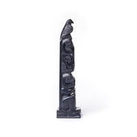 Eagle, Raven, Beaver, and Frog - Argillite Model Pole