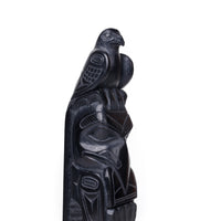 Eagle, Raven, Beaver, and Frog - Argillite Model Pole
