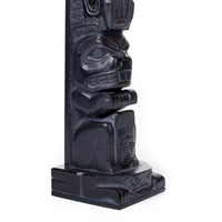 Eagle, Raven, Beaver, and Frog - Argillite Model Pole
