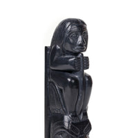 Nanasimgit with Frog Base - Argillite Model Pole