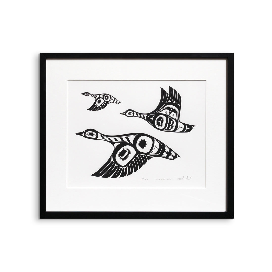 Geese Flying South - Framed Limited Edition Print