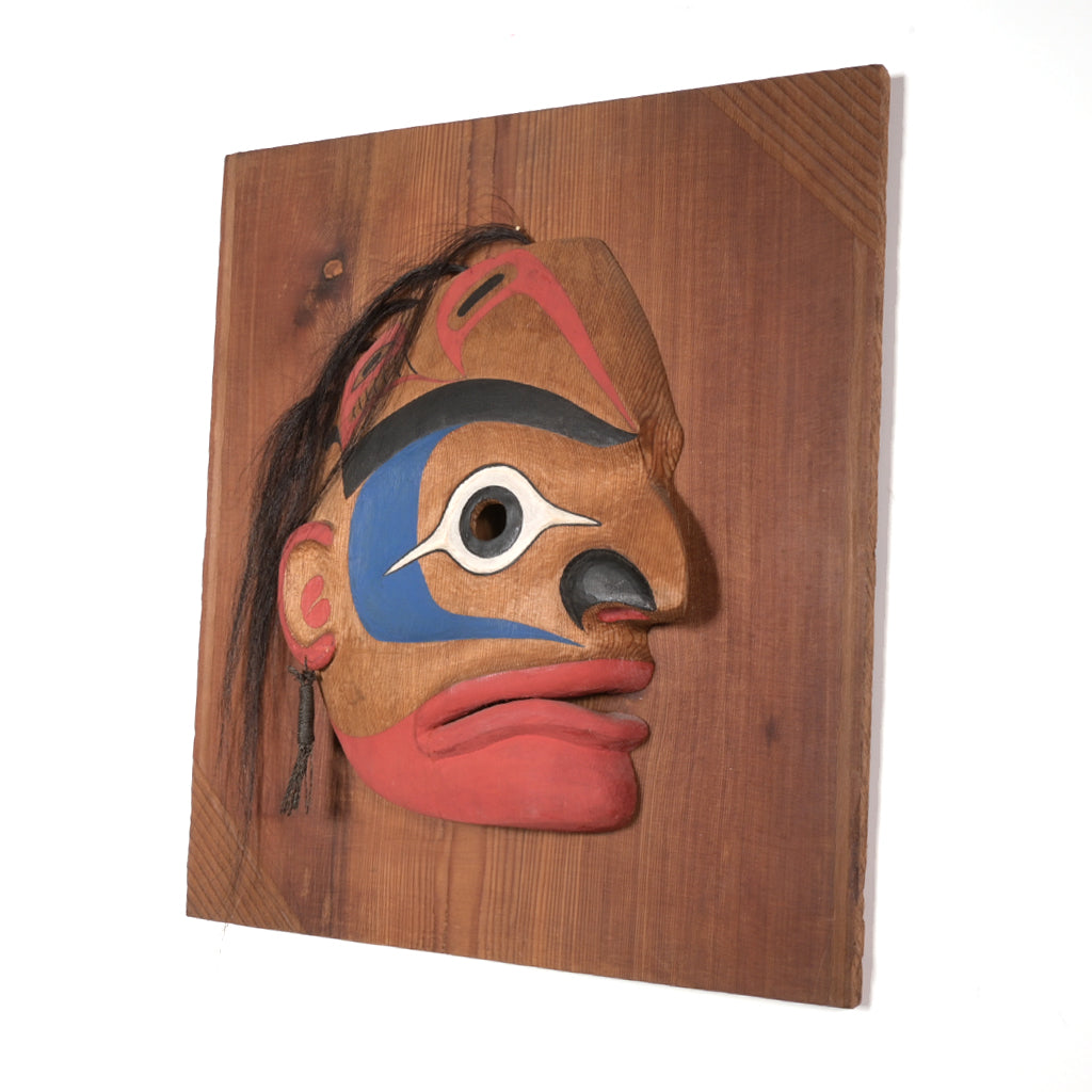 Untitled (Portrait Mask Panel) - Red Cedar Panel