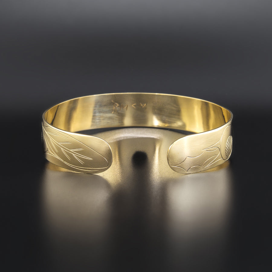 Mating Eagles with Ferns - 10k Gold Bracelet