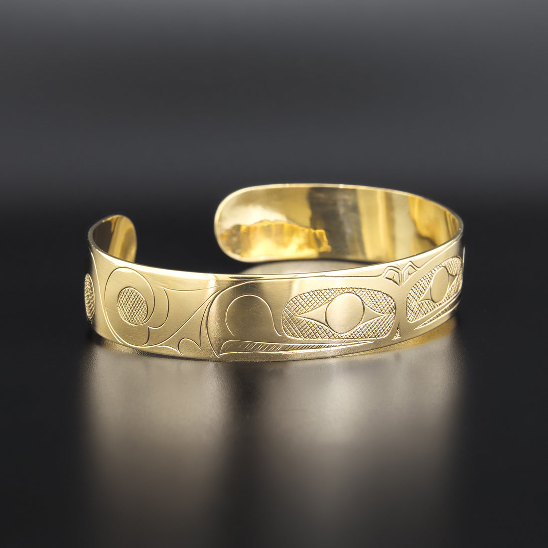 Mating Eagles with Ferns - 10k Gold Bracelet