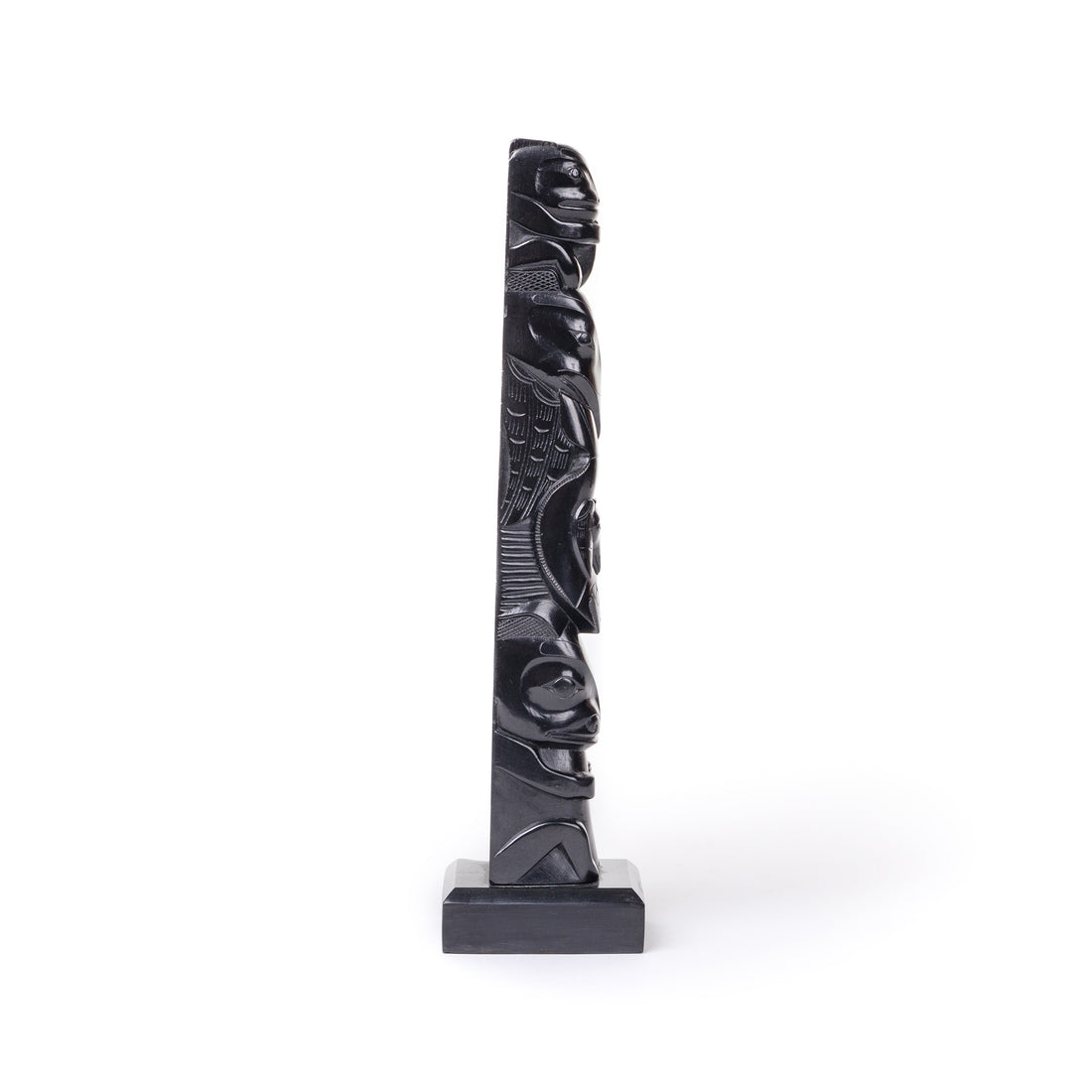 Bear, Raven, Halibut, and Bear - Argillite Model Pole