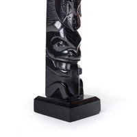 Bear, Raven, Halibut, and Bear - Argillite Model Pole