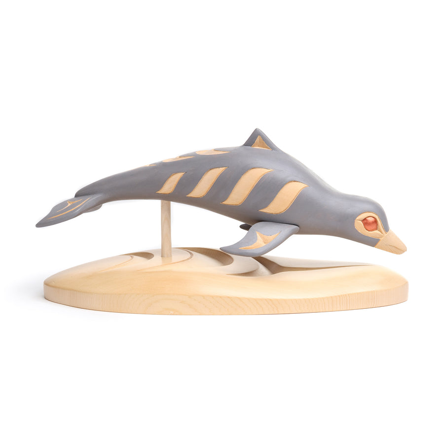 Dolphin - Yellow Cedar Sculpture