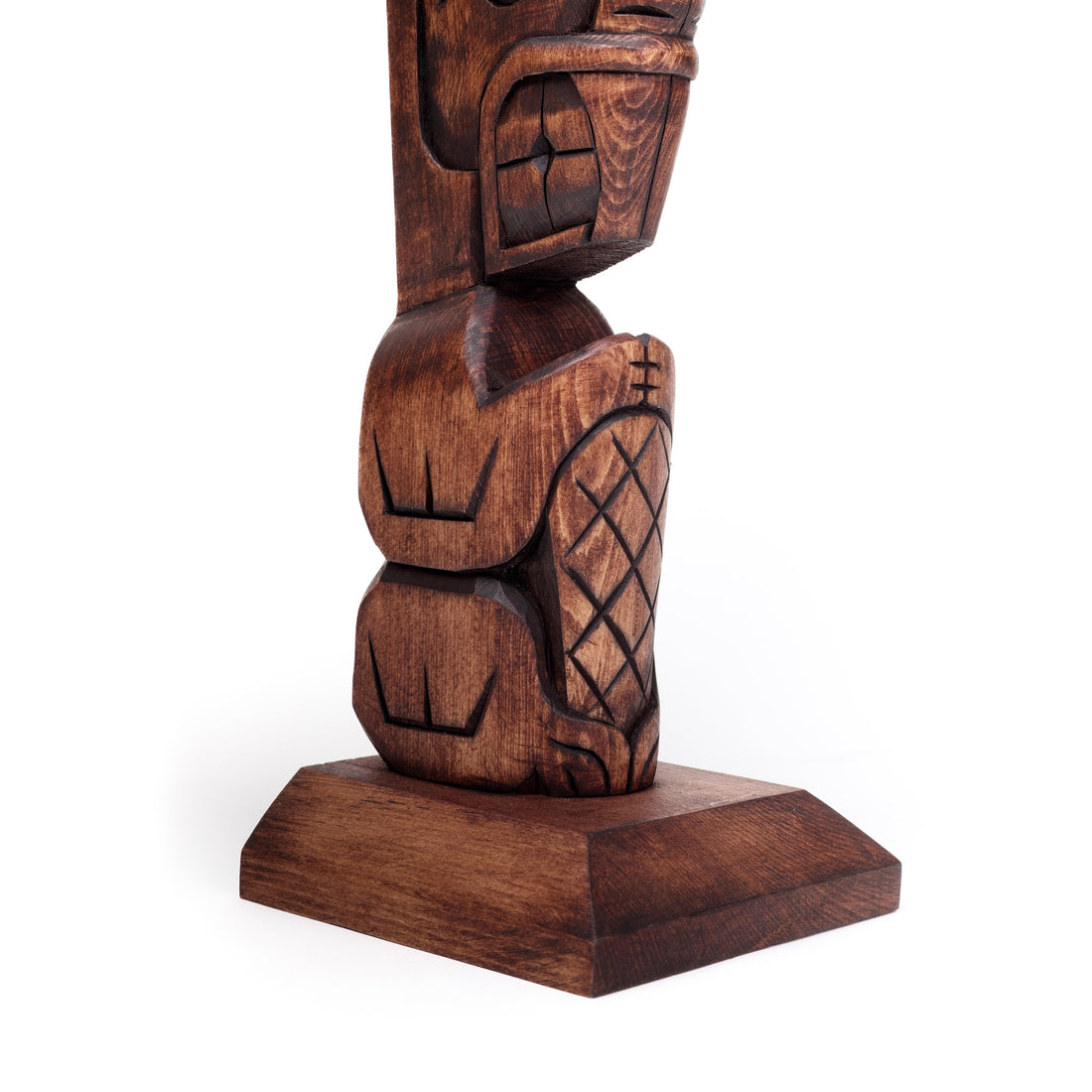 Eagle and Beaver - Yellow Cedar Model Pole