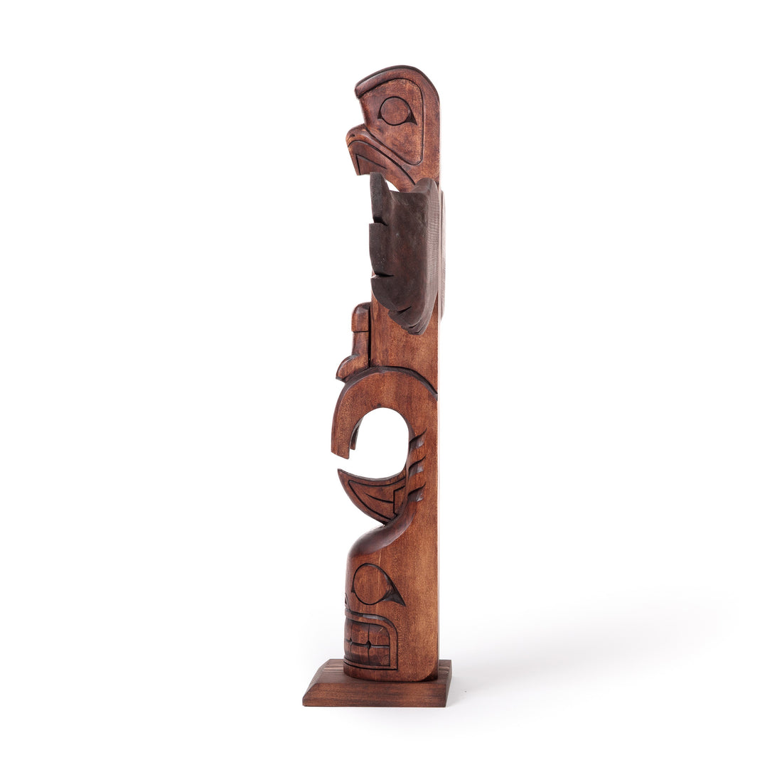 Eagle and Killerwhale - Yellow Cedar Model Pole