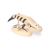 Humpback Whale - Yellow Cedar Sculpture on Stand