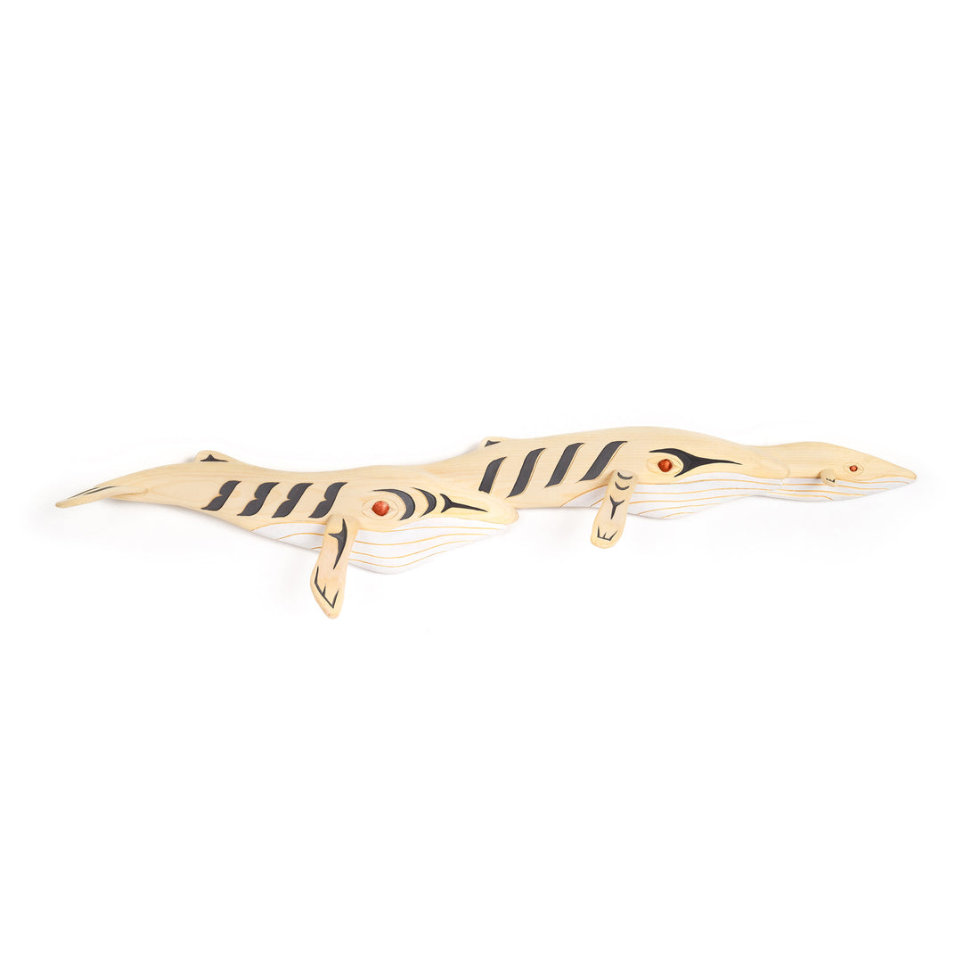 Humpback Whales - Yellow Cedar Sculpture