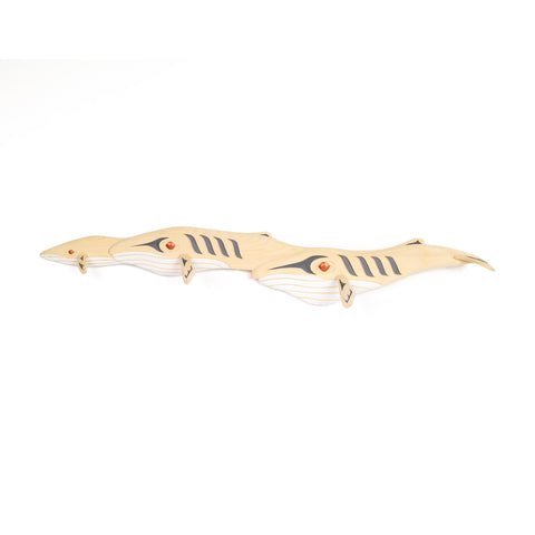 Humpback Whales - Yellow Cedar Sculpture