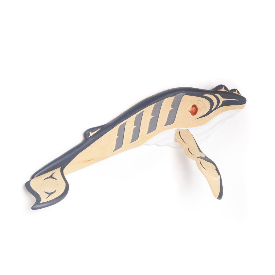 Humpback Whale - Yellow Cedar Sculpture – Lattimer Gallery